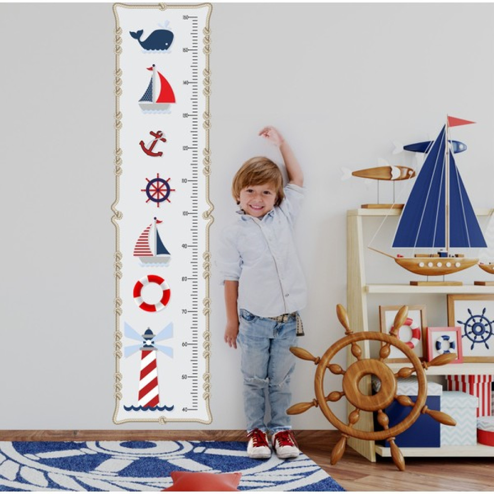 DekorLoft Denizci Boy Ölçer Sticker DBC4 Bebek Odası Tekstili Fiyatı