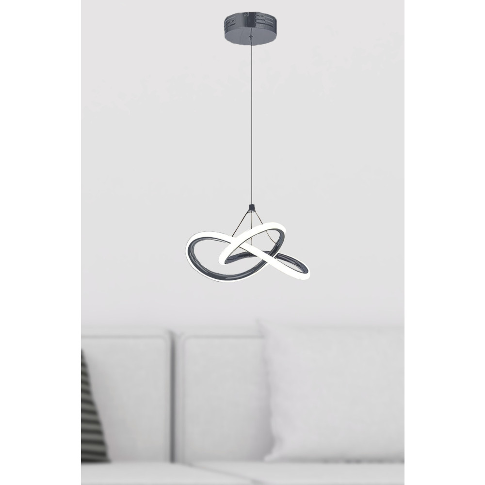 Dekorluna Modern Bolivia Tekli Antrasit Sarkıt Led Beyaz Power Ledli Salon Mutfak Oda Hol Ledli Avize Avize Fiyatı
