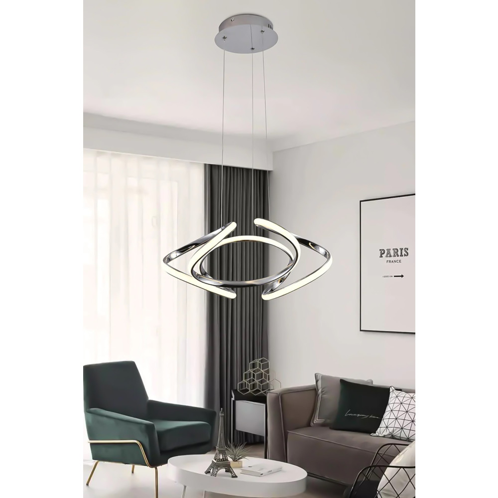Dekorluna Modern Enzo Krom Modern Sarkıt Led Avize 35 Cm Avize Fiyatı
