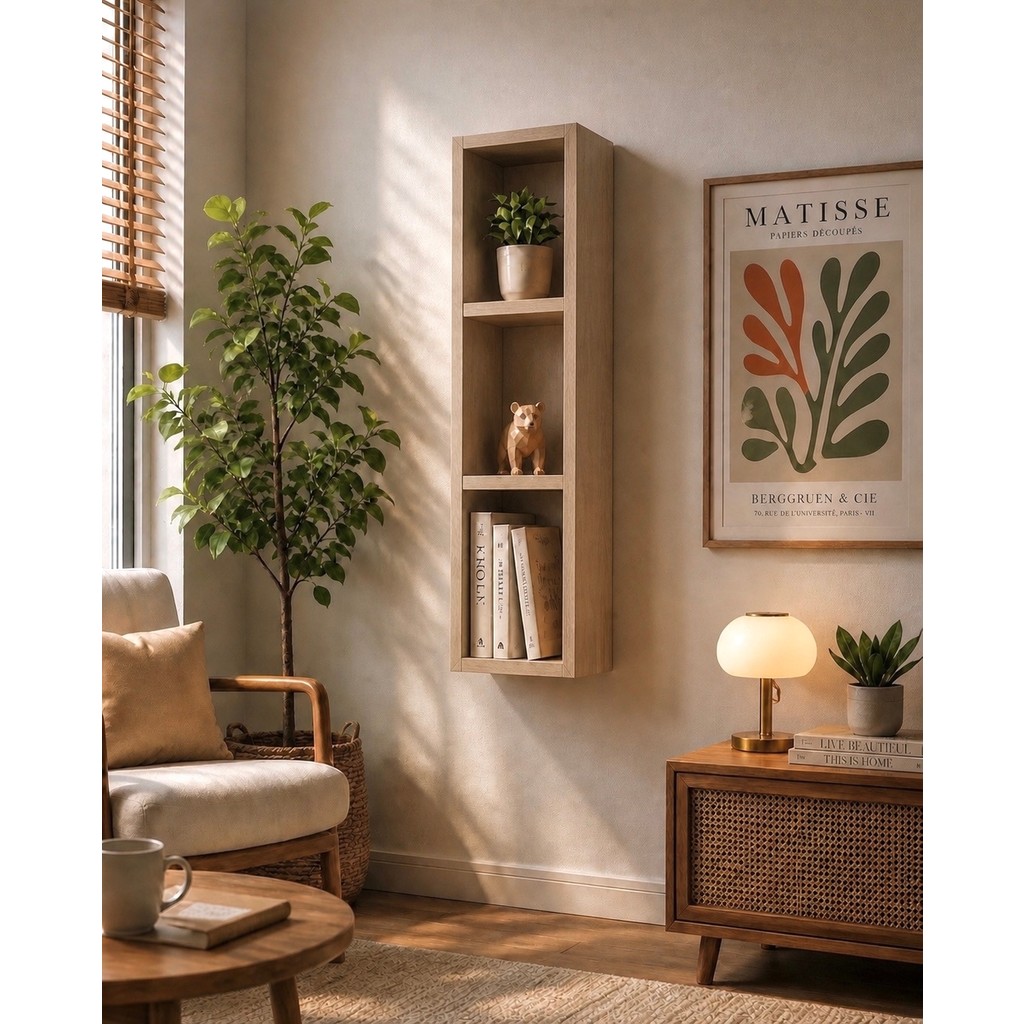 Dekormer Design Kitaplık Duvar Rafı Yatay-Dikey Tek Cordoba Kitaplık Fiyatı