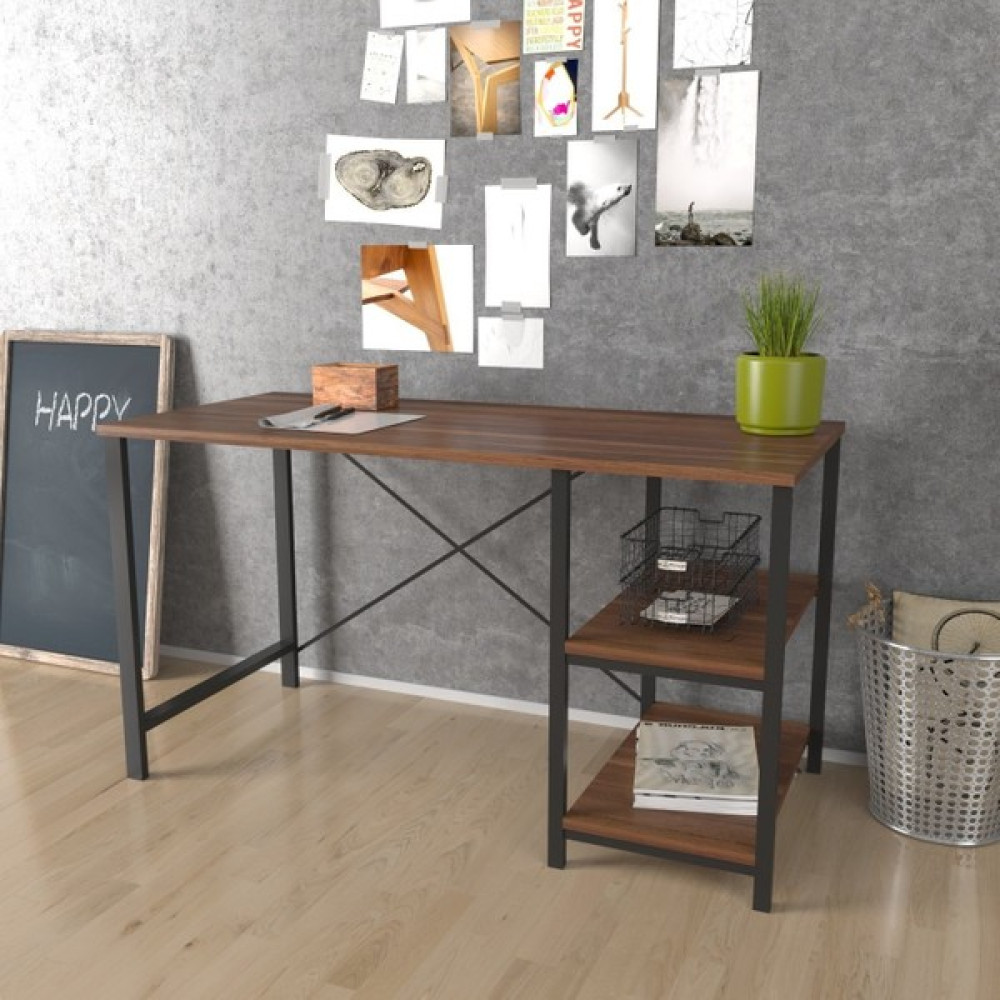 Dekormila Metal Bilgisayar Çalışma Masası Ceviz - 120 x 60 x 72 cm Çalışma Masası Fiyatı