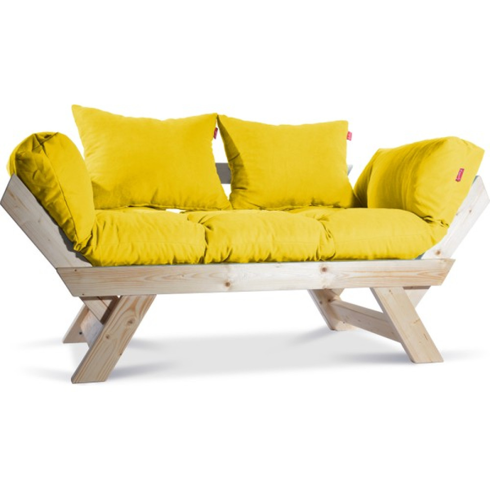 Dekoro Kombin Wood Ahşap Iki Kişilik Kanepe (Naturel/sarı) Kanepe & Çekyat Fiyatı