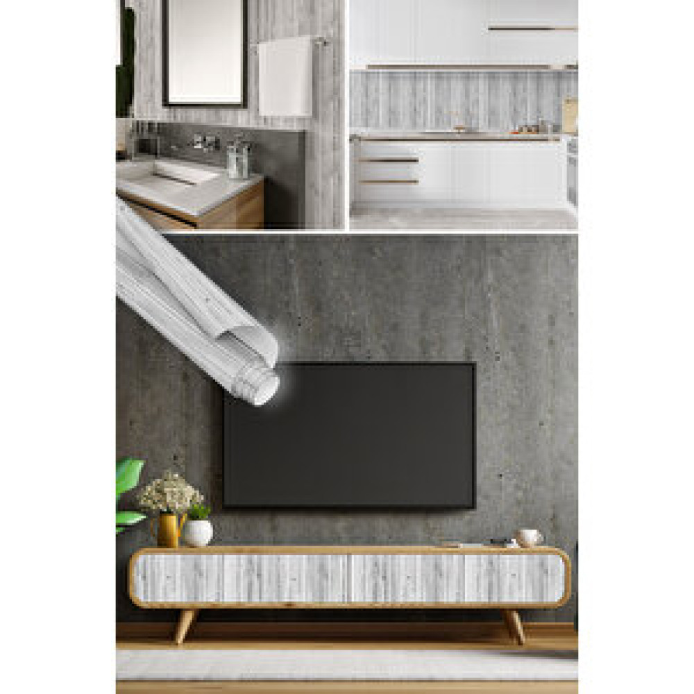 Dekoros Gri Ahşap Kendinden Yapışkanlı Folyo, Eskitilmiş Parke Görünümlü Yüzey Kaplama 0147 90x1500 cm Duvar Kağıdı Fiyatı