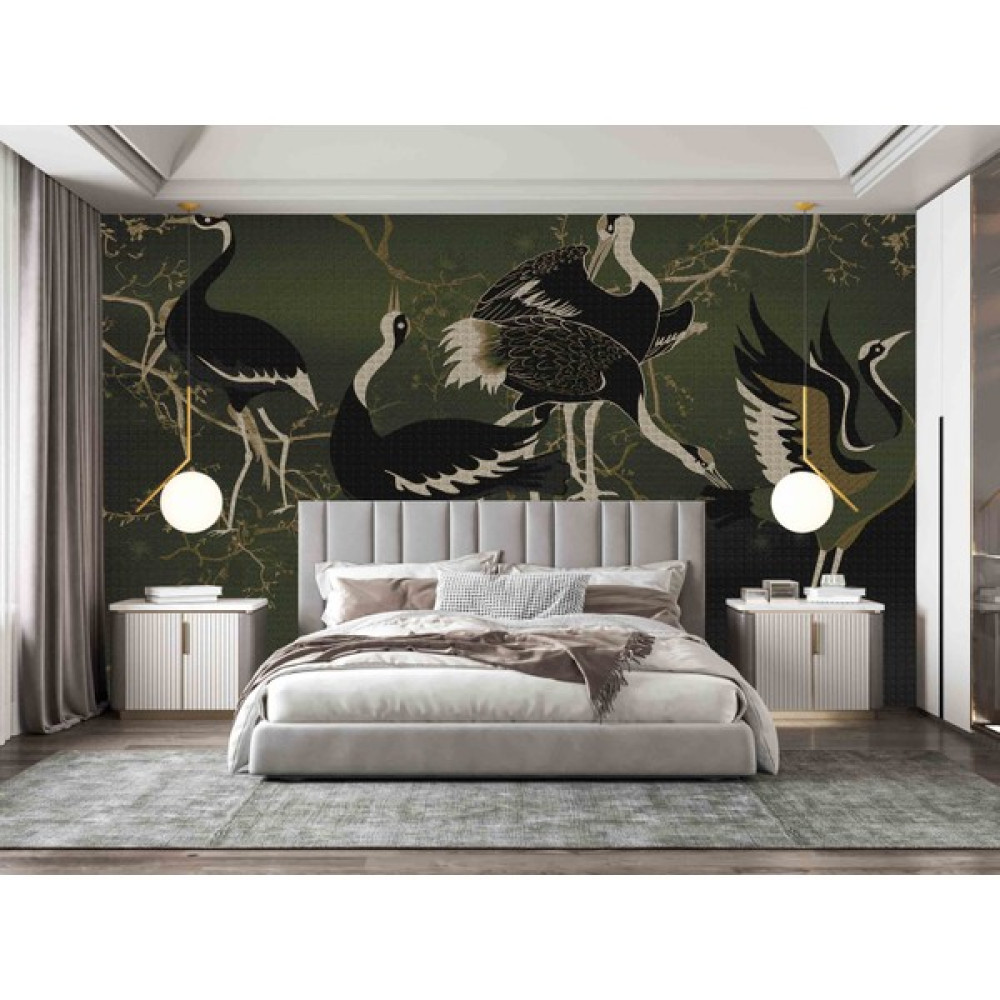 Dekoros tek Parça Japon Turna Yeşili Duvar Kağıdı, Özel Tasarım  - Renkli - 250 x 280 cm Duvar Kağıdı Fiyatı