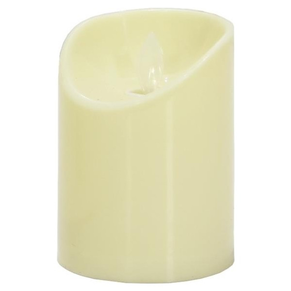 Dekorsende Pilli Kütük Mum 10X7 cm - Ekru - 1 Adet Dekoratif Mum Fiyatı