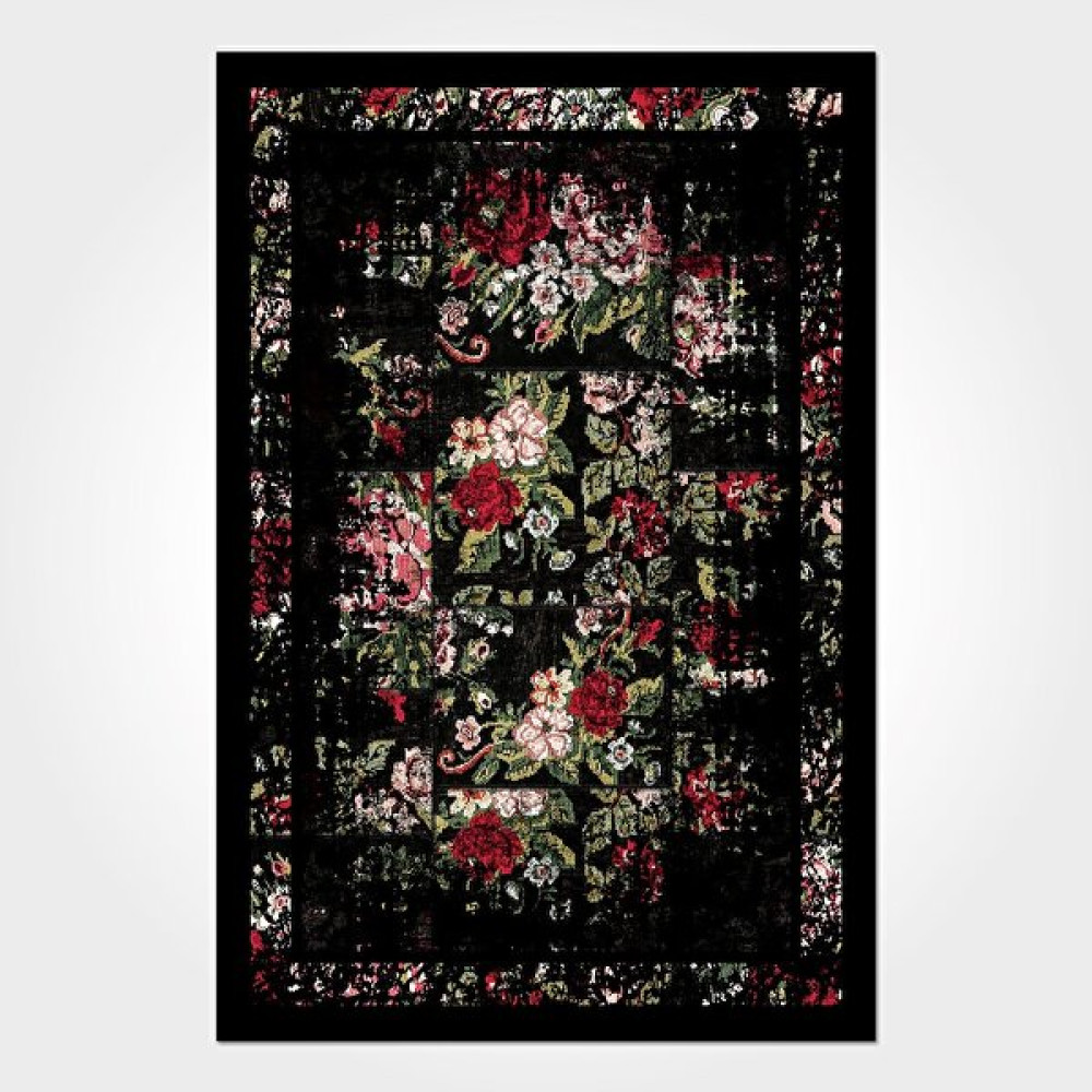 Dekozer Otantik Gül Desenli Kaymaz Taban Yıkanabilir Dijital Baskı Halı - Renkli - 80 x 150 cm Kilim Fiyatı