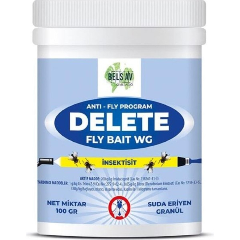 Delete Fly Baıt Wg Granül Kara Sinek Ilaç 100 gr / 2025 Miatlı Sinek-Kene-Haşere Kovucu Fiyatı