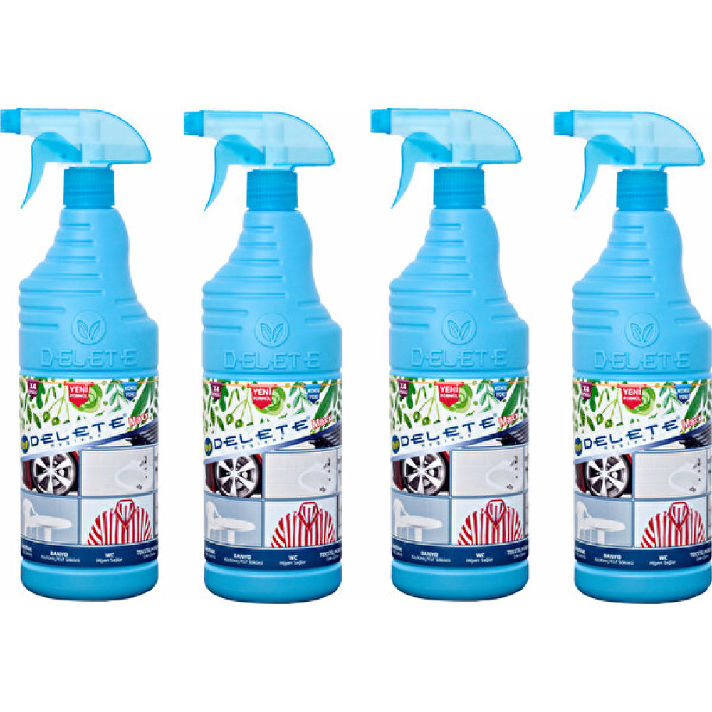 Delete Hijyen Maxx Çok Amaçlı Yağ&Kir&Leke&Küf 1 Litre 4'lü Paket Temizlik Malzemeleri Fiyatı