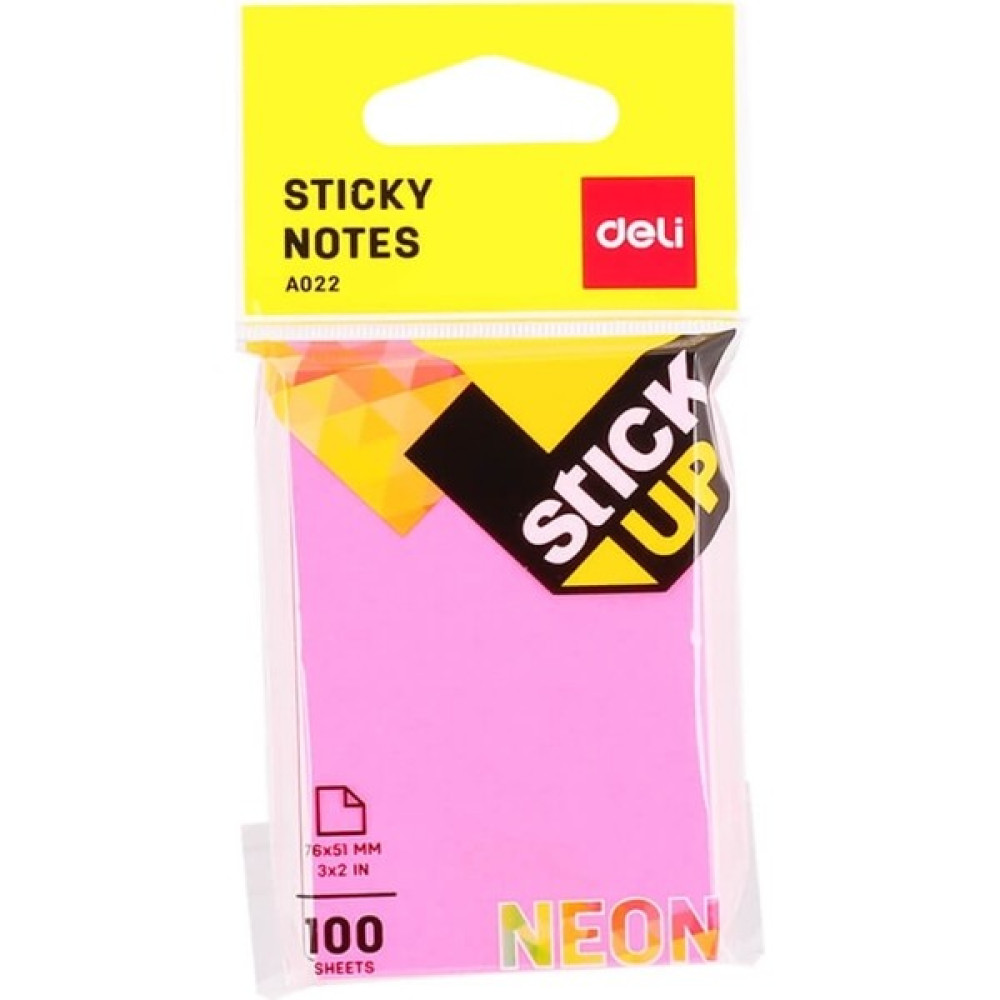 Deli A02202 Yapışkanlı Not Kağıdı 76X51 100 Yaprak Neon Not Defteri & Bloknot Fiyatı