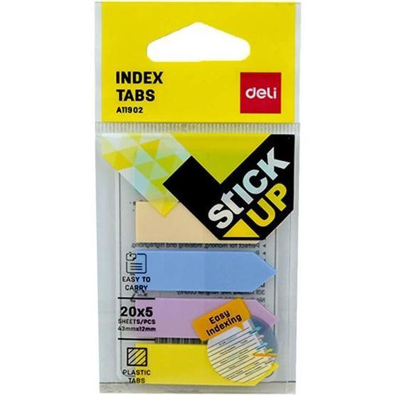 Deli A11902 Sticky Notes 5 Renk 43x12 mm Şerit Yapışkanlı Not Kağıdı