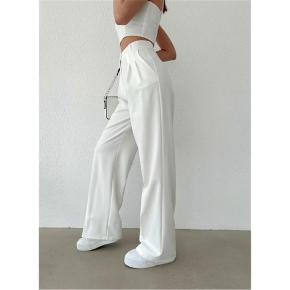 Deli Dolu Moda Pileli Kumaş Palazzo Pantolon Kadın Pantolon Fiyatı