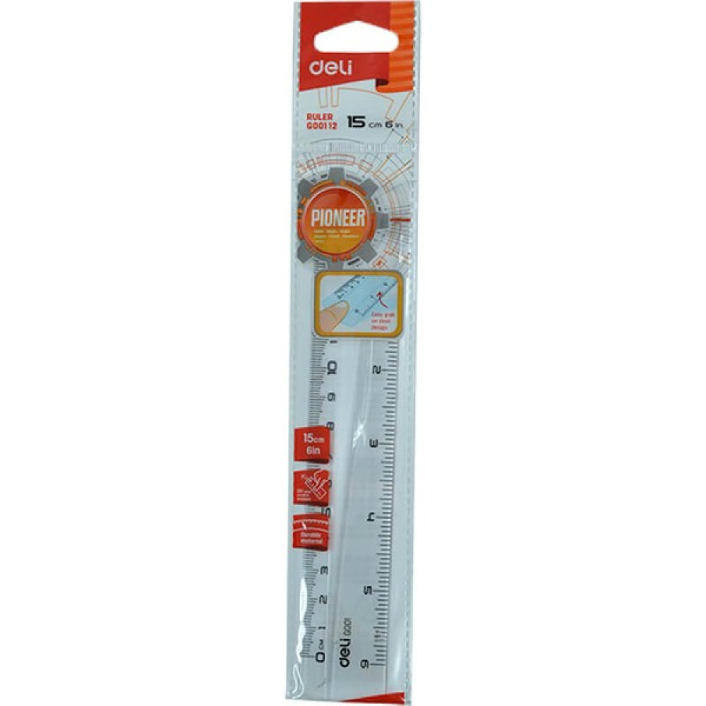Deli G00112 Cetvel Şeffaf 15 cm Cetvel Fiyatı