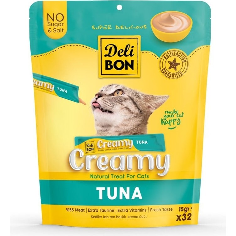 Delibon Creamy Ödül Maması Ton Balıklı 15GR 32LI Paket Diğer Fiyatı