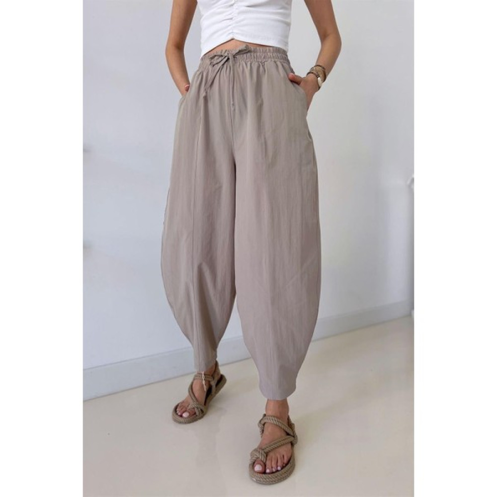 Delidolu Moda Kadın Bel Lastikli Şalvar Pantolon Kadın Pantolon Fiyatı