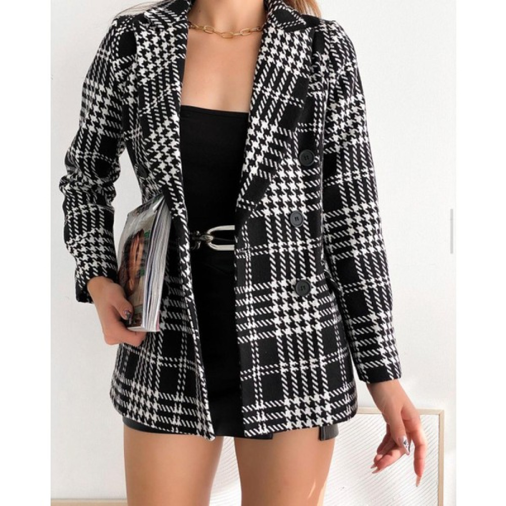 Delidolu Moda Kadın Desenli Tüvit Blazer Ceket Bayan Ceket Fiyatı