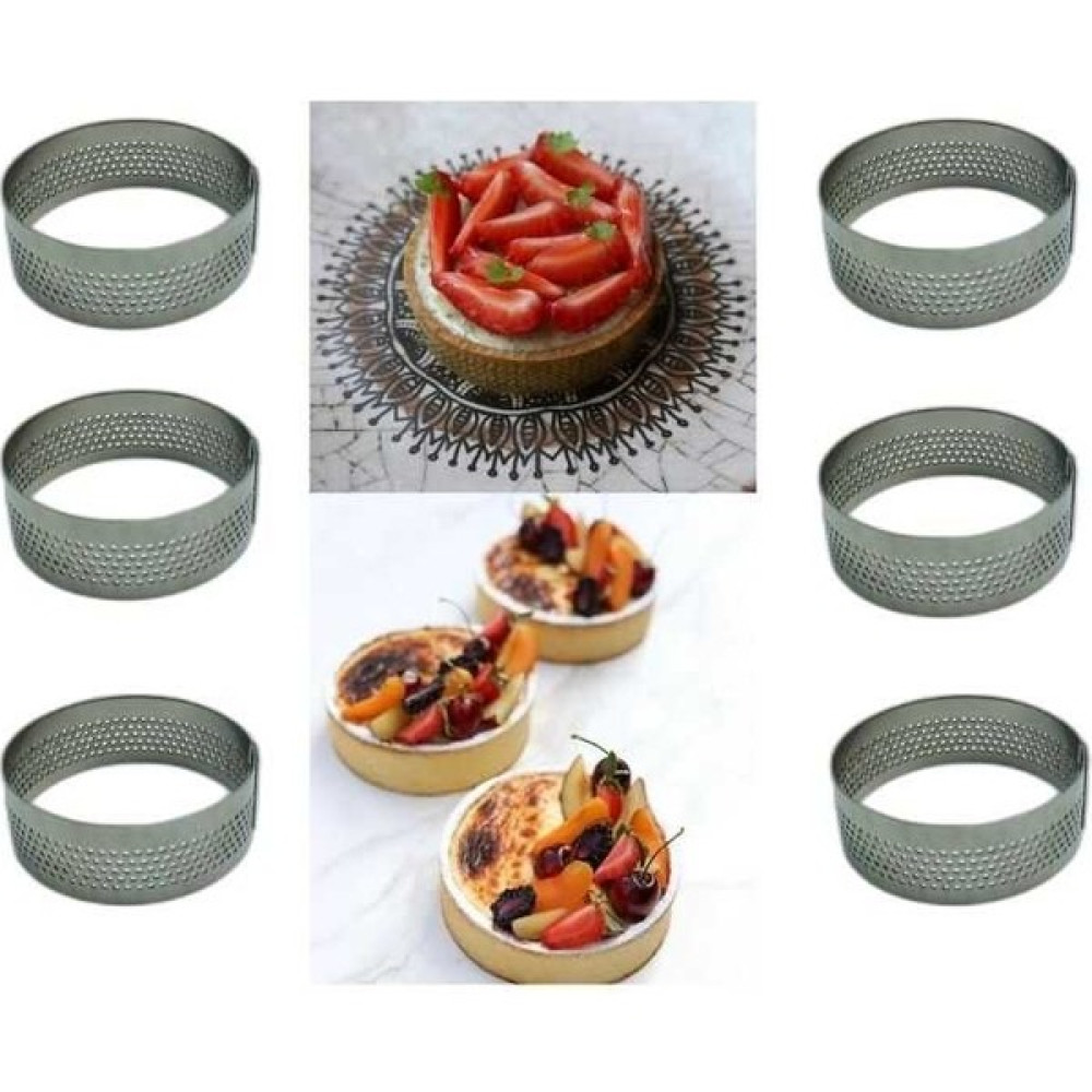 Delikli Tart Kalıbı Yuvarlak-6 ad-7x2,5 cm Kek Kalıpları Fiyatı