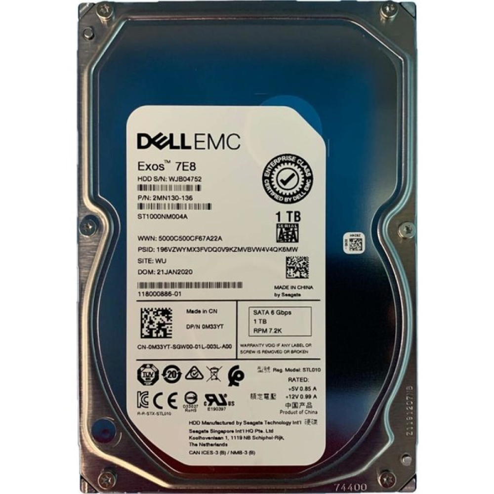 Dell M33YT 1TB 3.5" Sabit Disk ST1000NM004A Sabit Diskler Fiyatı