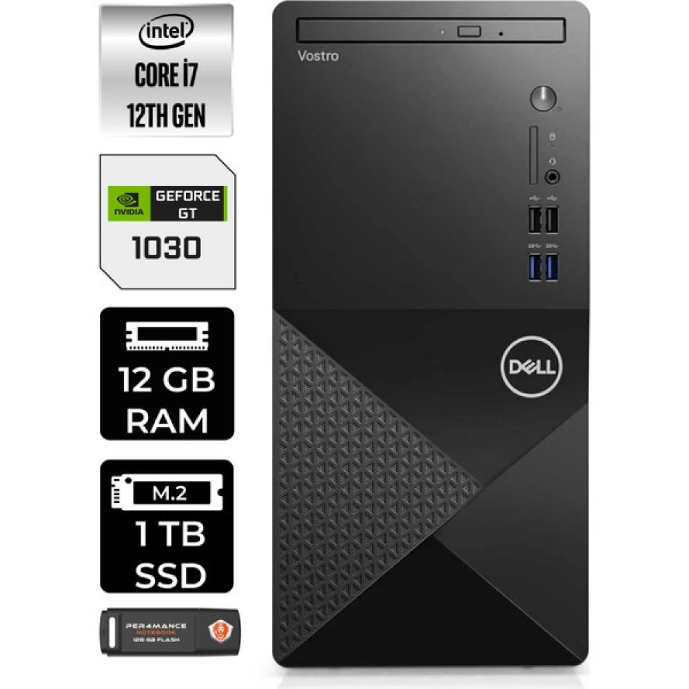 Dell Vostro 3910MT Intel Core I7 12700 12GB 1tb SSD GT1030/4GB W11H N7600VDT3910 Masaüstü Bilgisayar & Per4 USB Bellek N7600VDT3910P358 Oto Boyaları Fiyatı