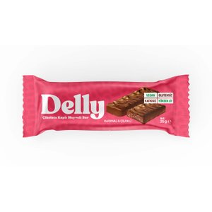 Delly Çikolata Kaplı Meyveli Bar Badem&Çilek 35 g Diğer Fiyatı