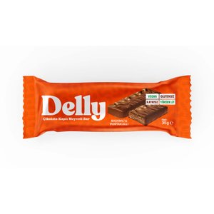 Delly Çikolata Kaplı Meyveli Bar Badem&Portakal 40 g Diğer Fiyatı