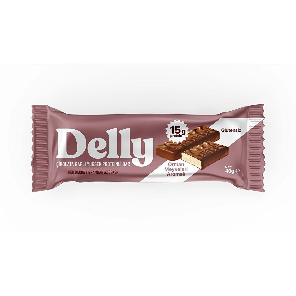 Delly Çikolata Kaplı Yüksek Protein Bar Orman Meyveli 35 g Diğer Fiyatı