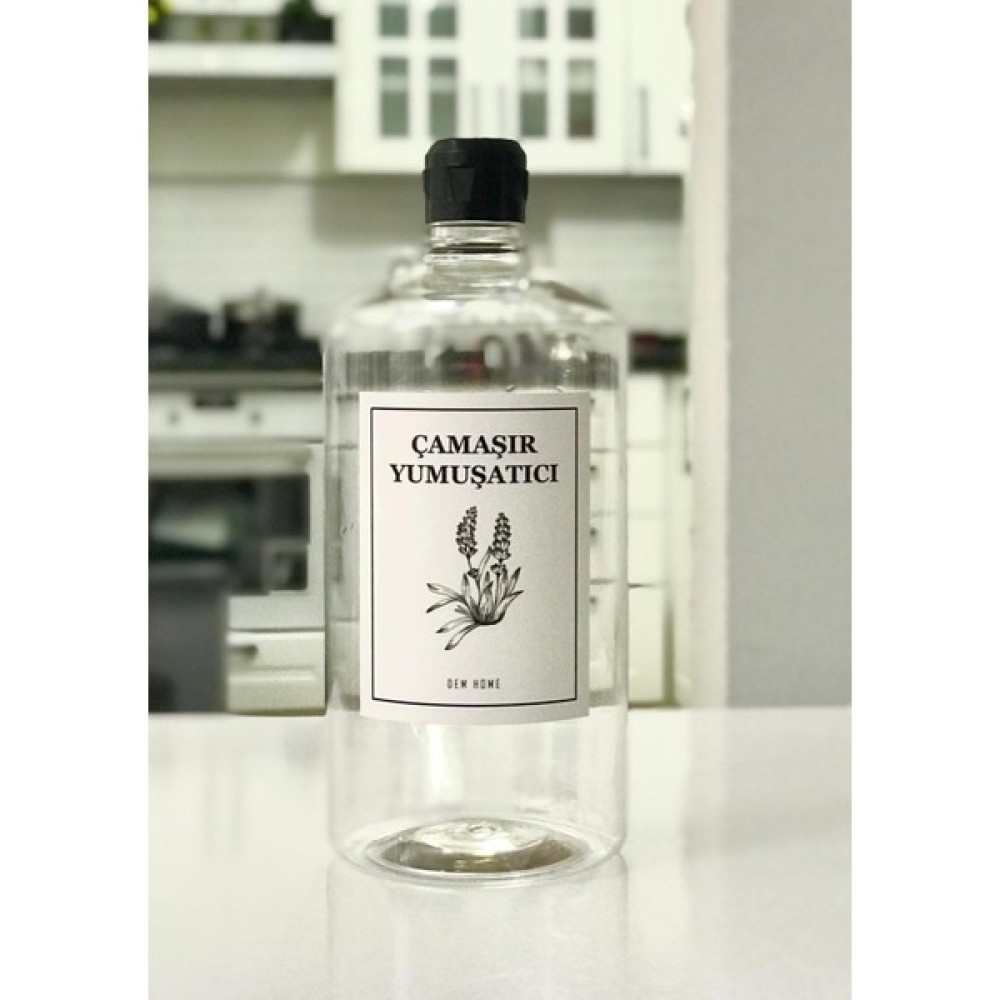 Dem Home Şeffaf Cam Görünümlü Plastik Sabunluk Düzenleyici Çamaşır Yumuşatıcı Şişe 1litre - 1 LİTRE Sabunluk Fiyatı
