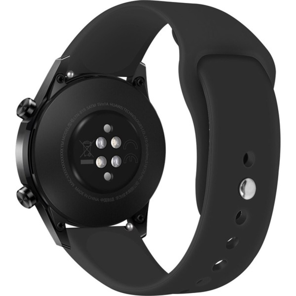 Demakay Huawei Watch Gt Sport Uyumlu Klasik Çizgi Desenli 22MM Silikon Kordon - Siyah Giyilebilir Teknoloji Aksesuarları Fiyatı