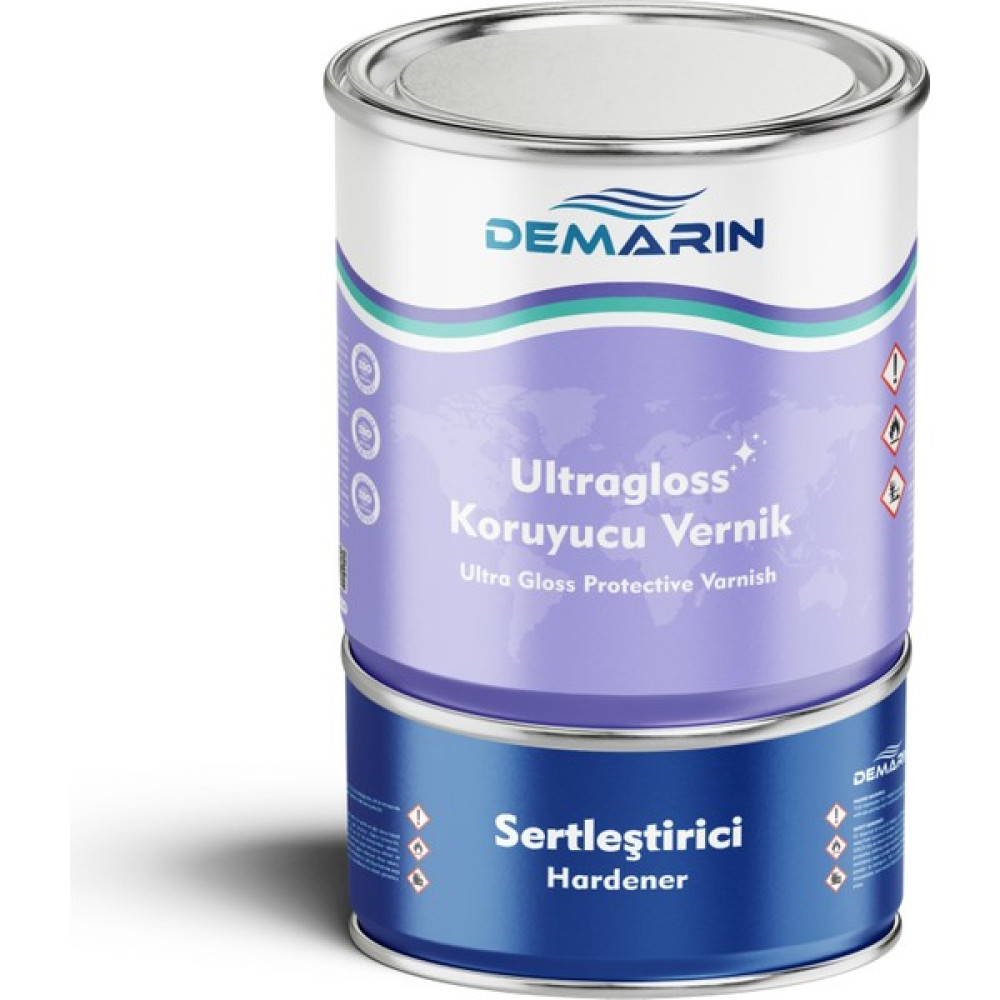 Demarin Tüm Yüzeyler İçin Çift Bileşenli Ultra Parlak Koruyucu Sıvı Cam (Güneş Işınlarına Dayanıklı) - 1 Kg Boya Malzemeleri Fiyatı