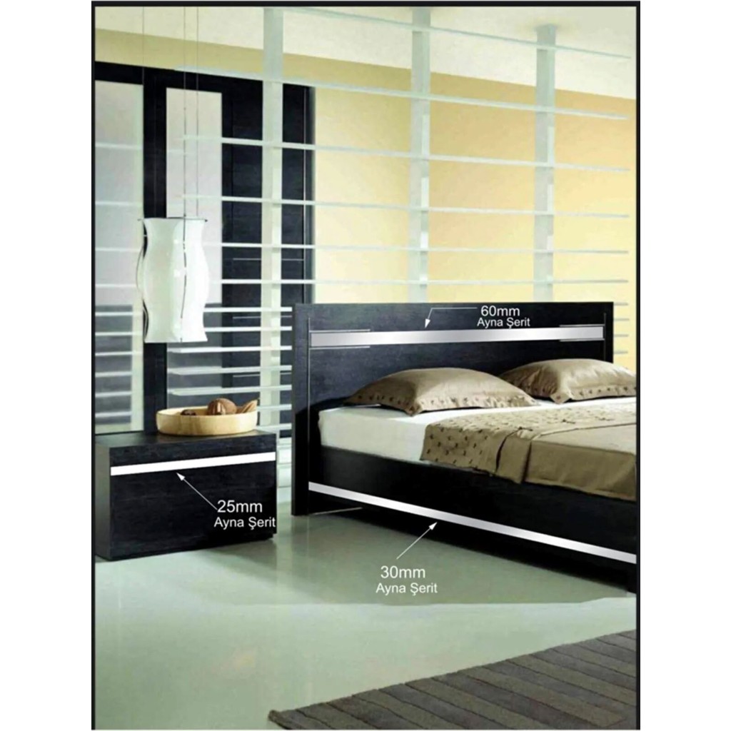 demdekor Dekoratif Aynalı Pleksi Şerit Süs Altın 30 Mm X 2400 Mm Mobilya Dolap Süsü 30 MM ŞERİT Diğer Fiyatı