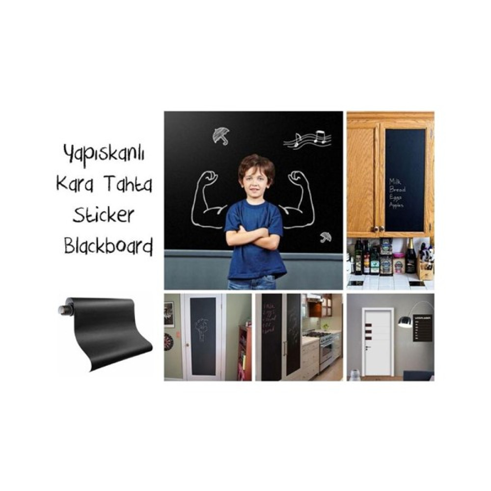 Demdem Yapışkanlı Kara Tahta-Yazı Tahtası: Sticker Blackboard Yazı Tahtası Kalemi Fiyatı