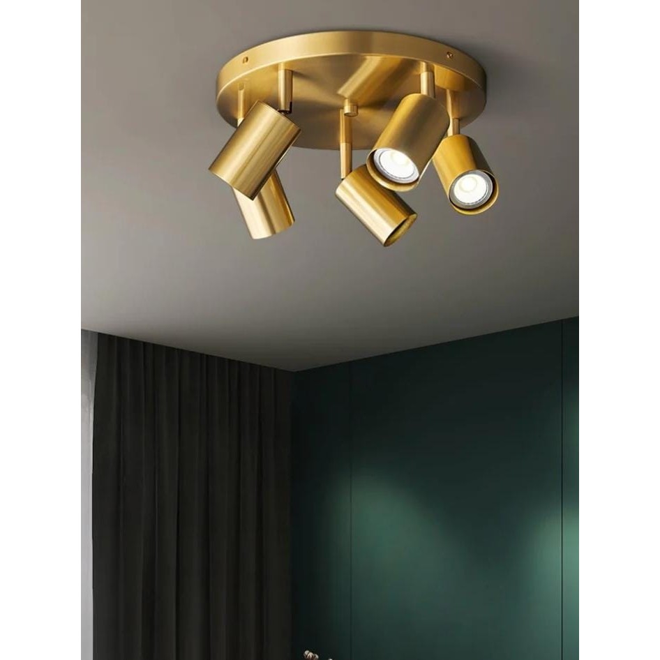 Demet Habek My Lights Mylights Eskitme Kaplama Beşli LED Spot Avize 35 cm Kasa Panasonıc Günışığı Ampulü Avize Fiyatı