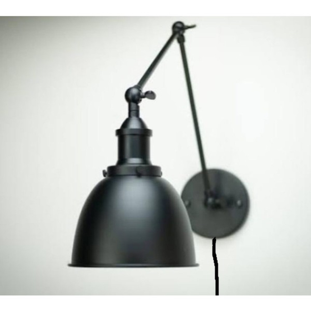 Demet Habek My Lights Mylights Rero Rustik Vintage Fişli Kablolu Anahtarlı Akrobatik Aplik Yatak Başı Aplik - Siyah Aplikler Fiyatı