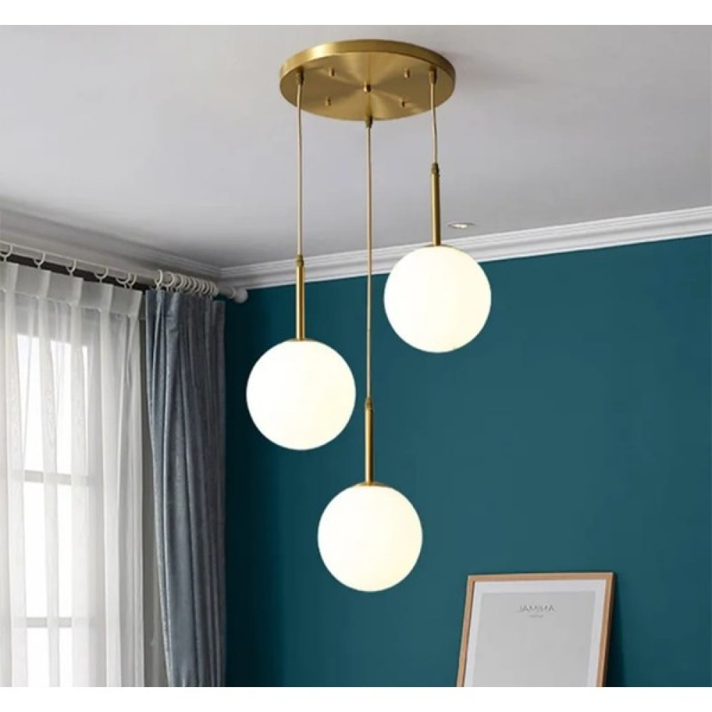 Demet Habek My Lights Mylights Rustik Sarkıt Avize Üçlü Avize Bronz Askılı Spor Avize Opal Camlı Eskitme Kaplama Salon Avize Avize Fiyatı
