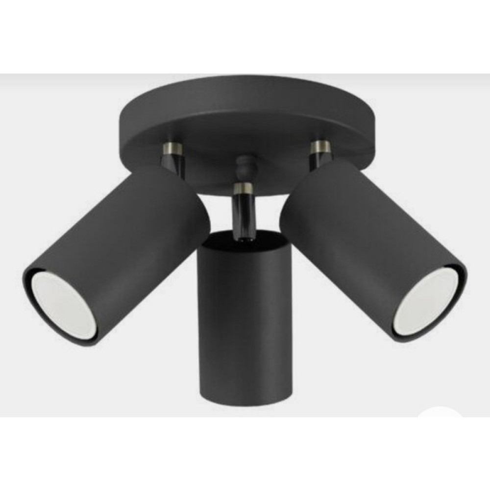 Demet Habek My Lights Mylights Üçlü Mat Siyah Hareketli Spot LED Avize Günışığı Ampullü Taban 15 cm - Beyaz - 3'lü Avize Fiyatı