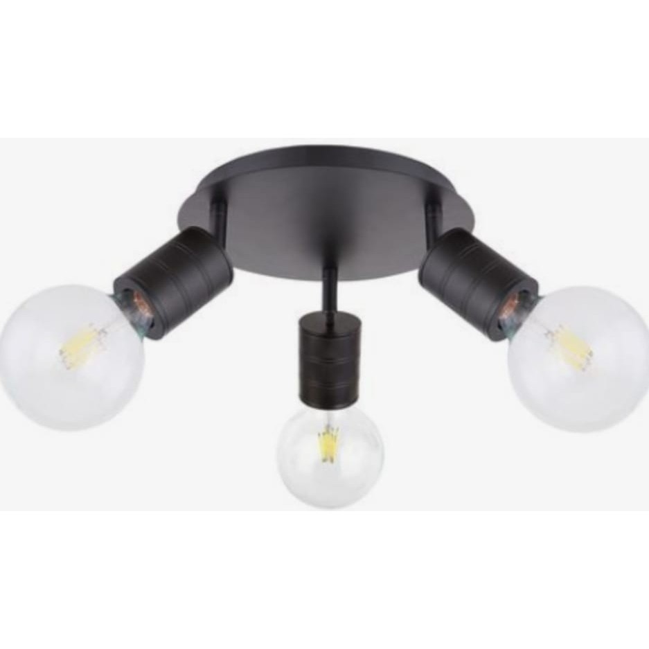 Demet Habek Mylights Modern Spor Tavan Plofonyer Avize Üçlü Avize E27 Duylu - Siyah - s,yah Avize Fiyatı