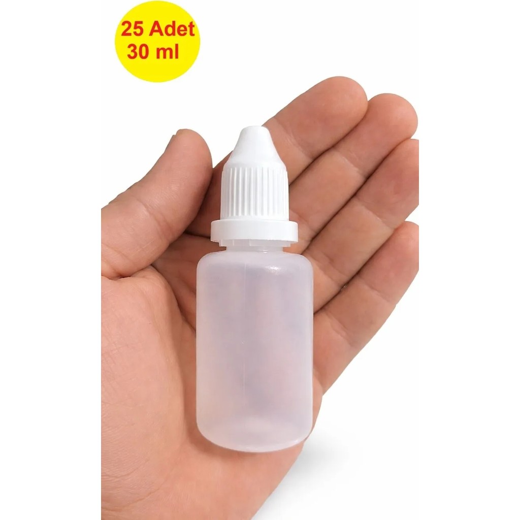 Demet Home 25 Adet 30 ml Boş Plastik Likit Kolonya Parfüm Sıvı Aseton ecza Şişesi 30 cc kırılır kapak şişe - 30 ml - 25 adet - Şeffaf Parfümler Fiyatı