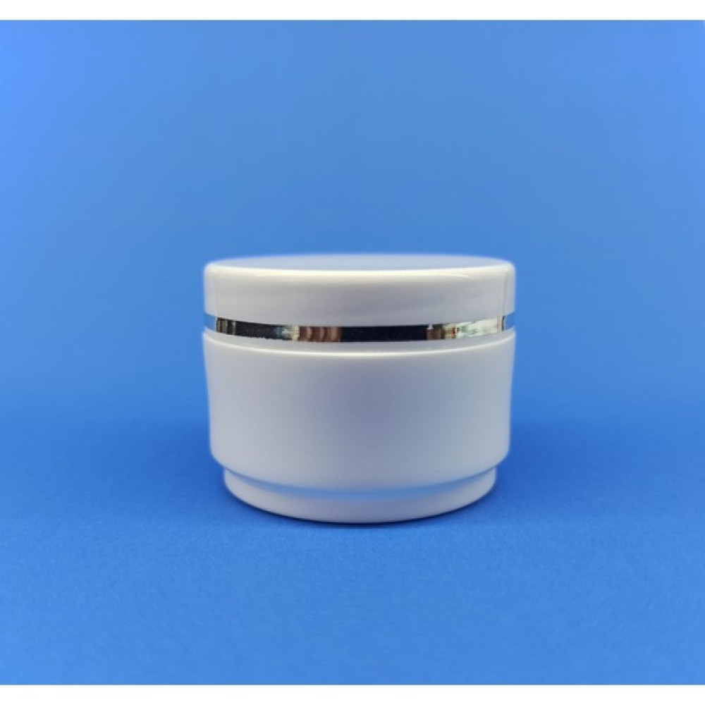 Demet Home 25 Ml Şeritli Boş Kozmetik-Krem-Pomat Kutusu Plastik Krem Kavanozu - 100 Adet - Beyaz Hijyen ve Temizlik Fiyatı
