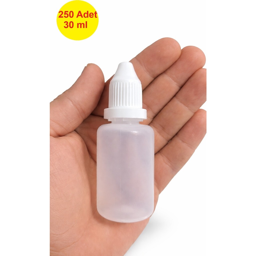 Demet Home 250 Adet 30 ml Boş Plastik Likit Kolonya Parfüm Sıvı Aseton ecza Şişesi 30 cc kırılır kapak şişe - 30 ml - 250 adet - Şeffaf Parfümler Fiyatı