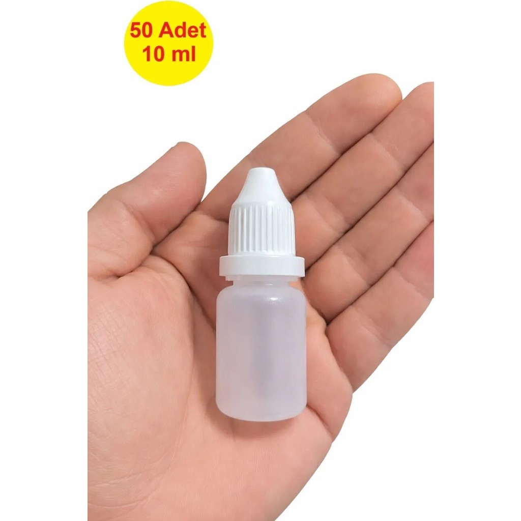 Demet Home 50 Adet 10 ml Boş Plastik şişe Likit Kolonya Parfüm Sıvı Aseton ecza Şişesi 10 cc kırılır kapak şişe - 10 ml - 50 adet - Şeffaf Parfümler Fiyatı