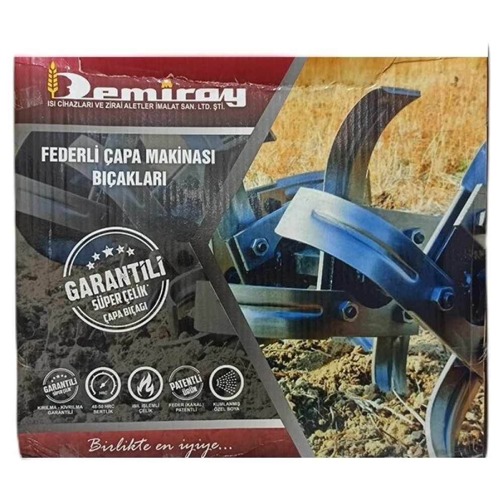 Demiray Federli Çapa Makinası Bıçağı 26'lık Çapalama Makinesi Fiyatı