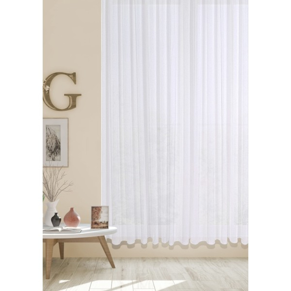Demirhan Perde Taç Keten 1/2,5 Normal Pile Tül - 425 x 270 cm - Ekru Tül Perde Fiyatı