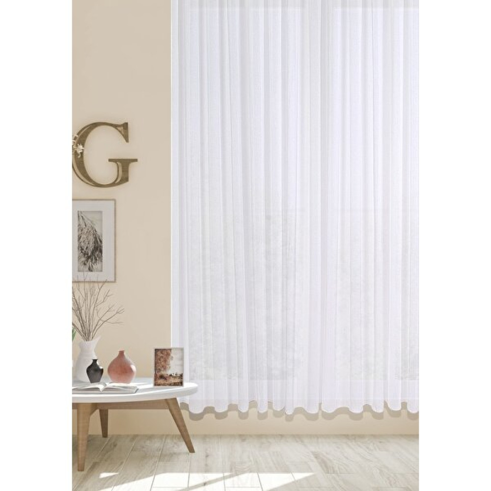 Demirhan Perde Taç Keten 1/3 Sık Pile Tül - 300 x 270 cm - Ekru Tül Perde Fiyatı