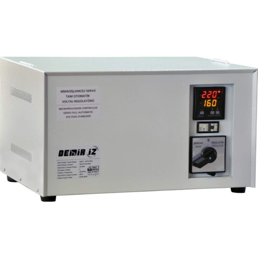 Demiriz MSR 15 (160 V - 250 V) 15 kVA Monofaze Tam Otomatik Servo Voltaj Regülatörü Power Supply Fiyatı