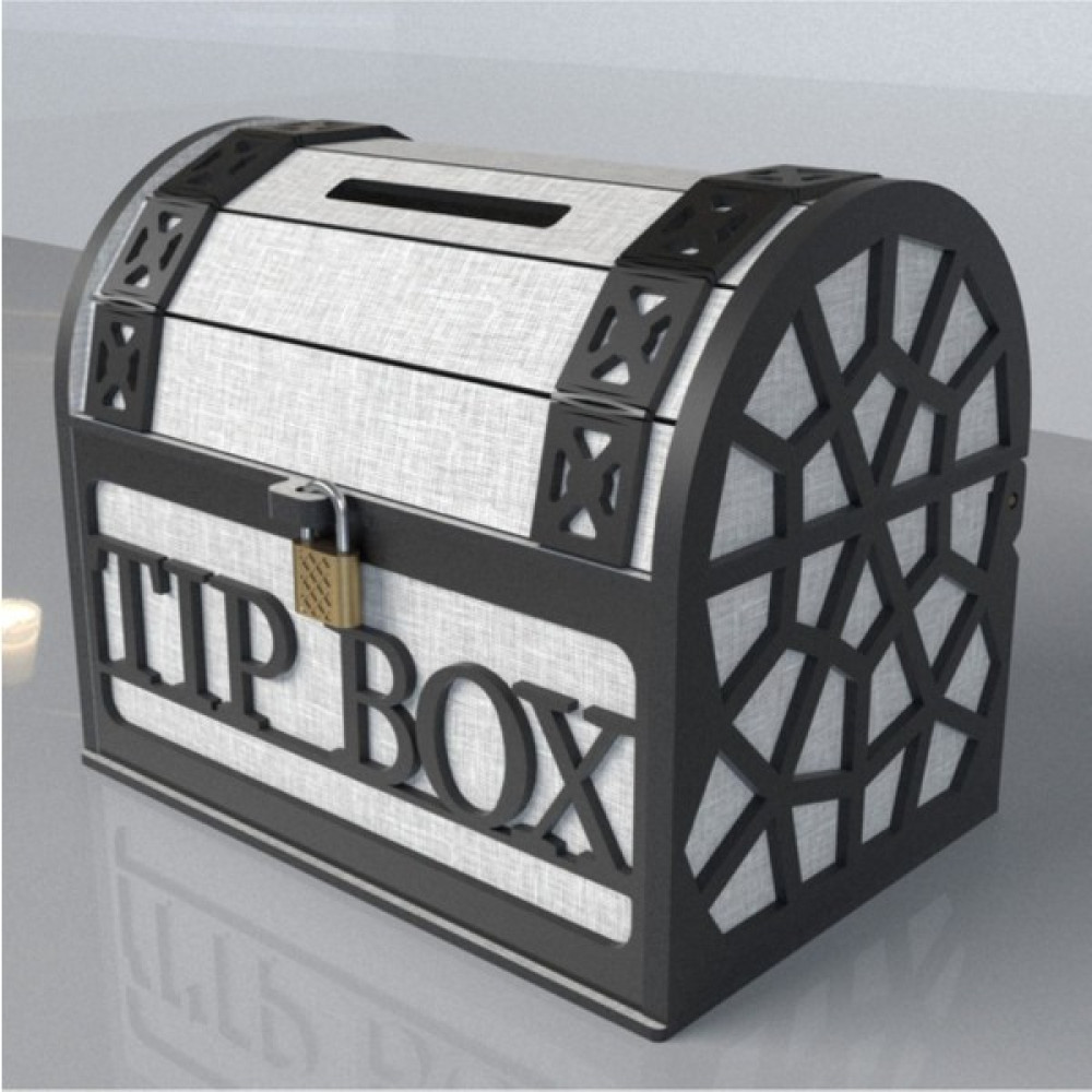 Demo Tasarım Tip Box Bahşiş Kutusu ve Kumbara Sandık Tipi Tipbox Vizon Ahşap Eşya Saklama Kutusu Fiyatı