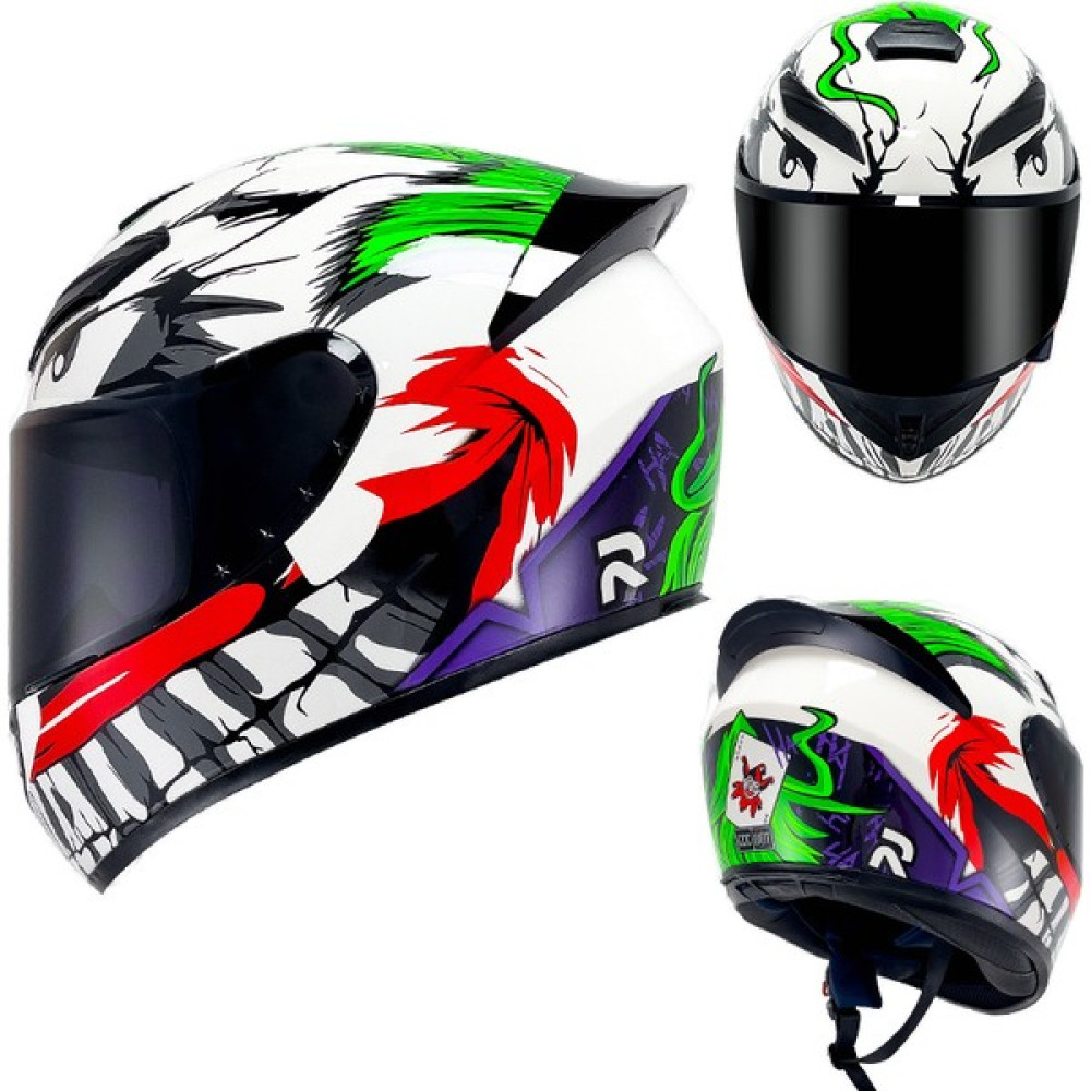 Demon Knight Motosiklet Kask Erkek ve Kadın Kış Kişilik Elektrikli Araba Kask (Yurt Dışından) - M - Siyah - Kırmızı Motorsiklet Kaskları Fiyatı