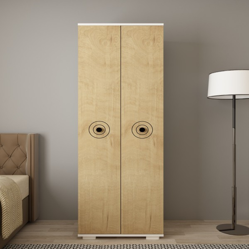 Demonte Decor Valens (B) 2 Kapaklı Gardırop Elbise Dolabı ve Çok Amaçlı Dolap Beyaz-Safirmeşe - Safir Meşe - Beyaz Gardrop & Dolap Fiyatı
