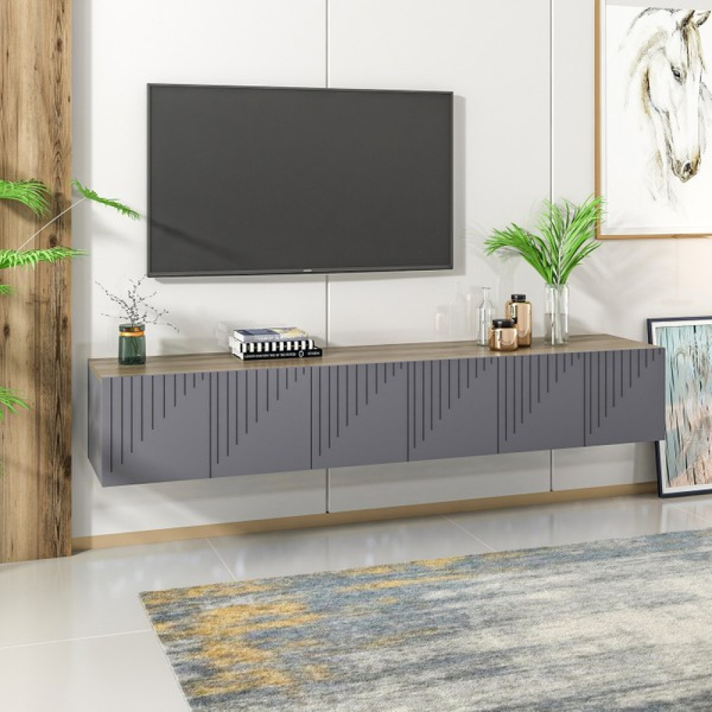 Demonte Dekor Artemis Tv Ünitesi Ceviz-Antrasit - Ceviz - Antrasit Tv Ünitesi / Sehpası Fiyatı