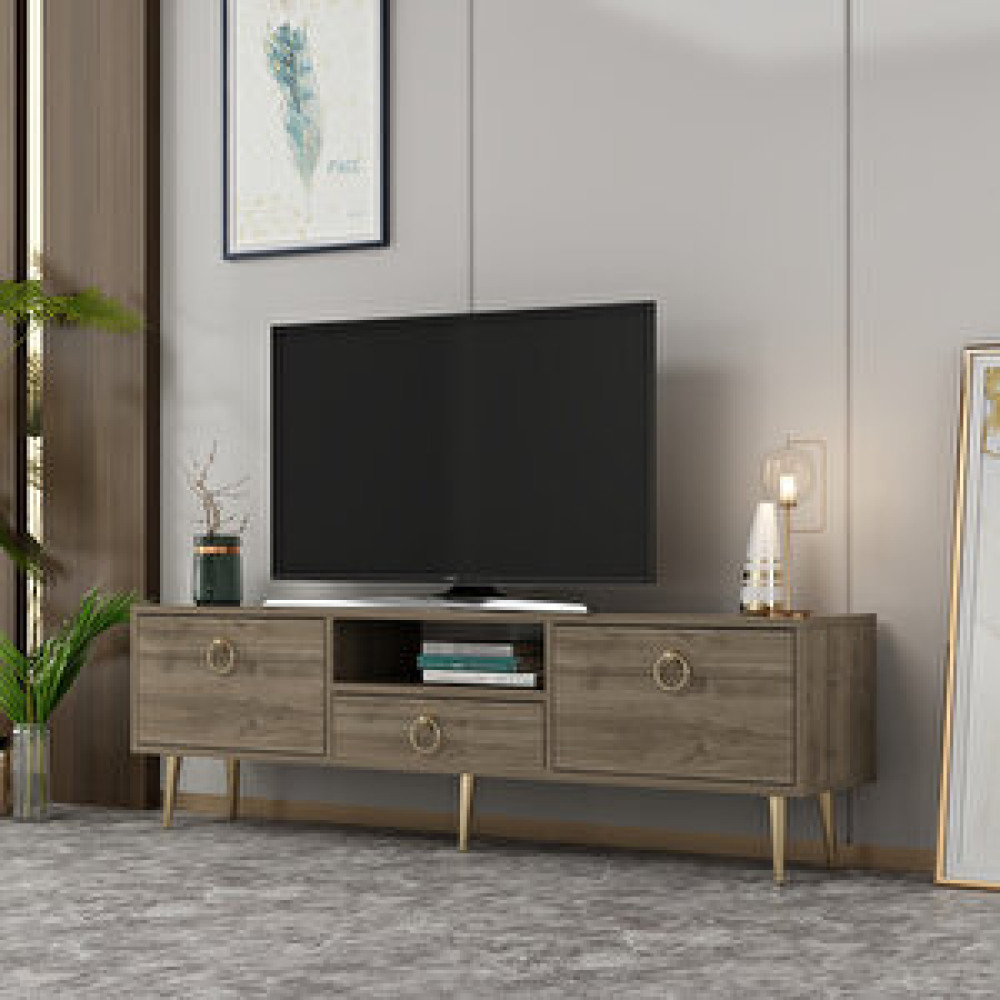 Demonte Dekor Drop Tv Ünitesi Ceviz Tv Ünitesi / Sehpası Fiyatı