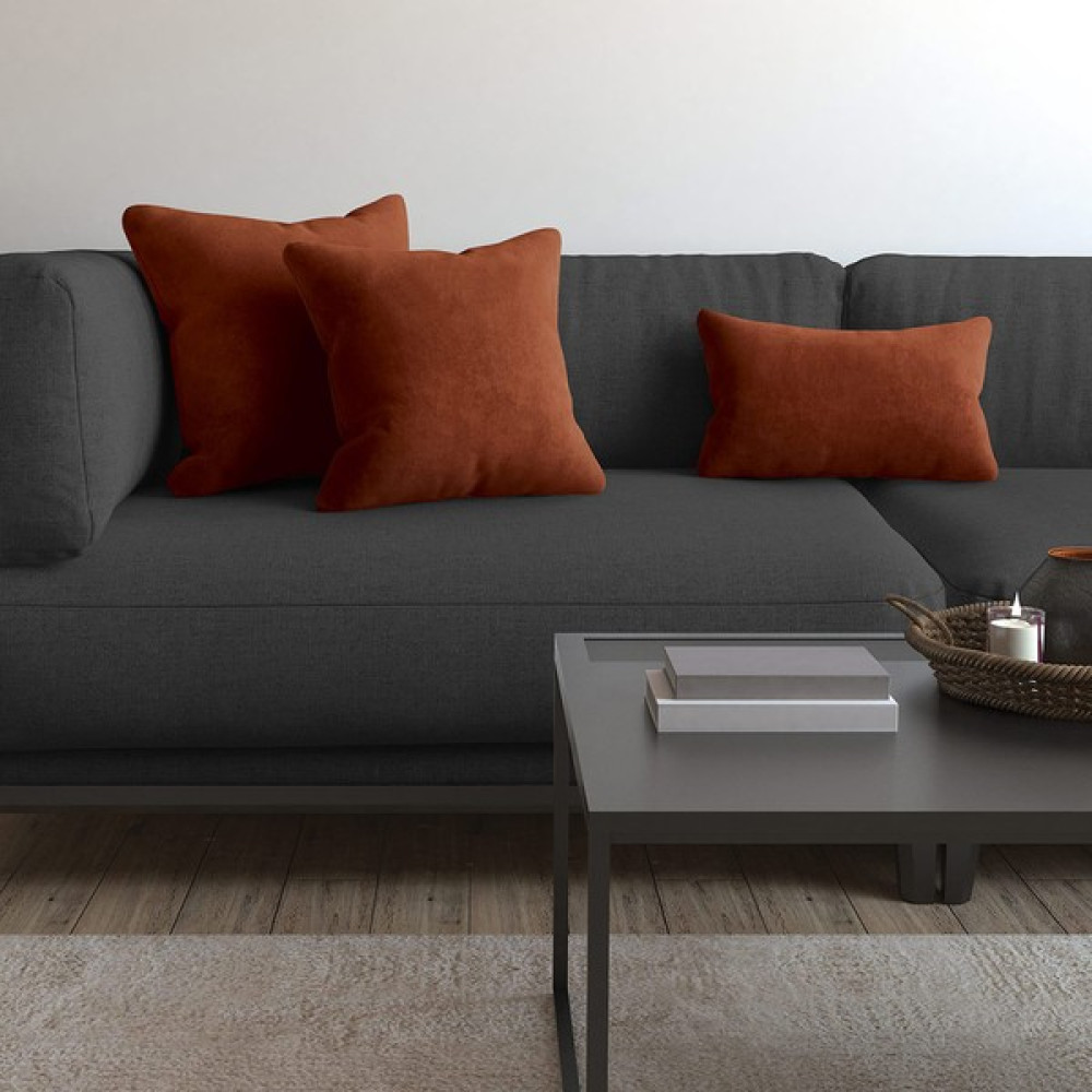 Demor Home Soft Series Kiremit Rengi Kırlent Yastık Kılıfı - 50 x 30 cm Kırlent / Mobilya Yastığı Fiyatı