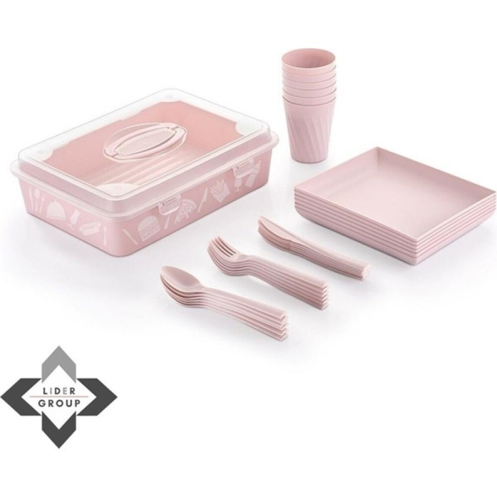 Dempa 32 Parça 6 Kişilik Çantalı Magic Piknik Seti Piknikseti - Pembe Mangal & Barbekü Malzemeleri Fiyatı